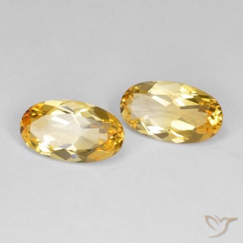 Pedras preciosas de Citrino Dourado médio natural de 7.02 ct, oval, VVS