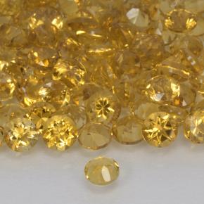 Citrino dourado natural 0,17ct, corte redondo, VVS-VS