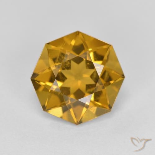 2.78ct Natural Dourado acastanhado Citrino, Corte Esmeralda, VS