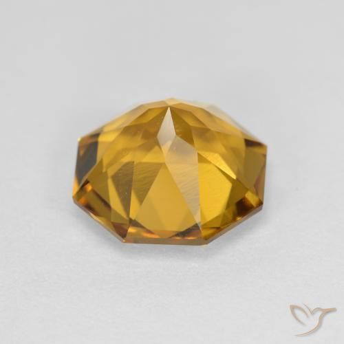 Citrino Dourado acastanhado Natural 2.78ct, Corte Octógono / Esmeralda, VS