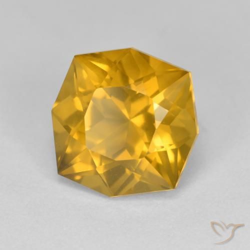 Citrino Dourado-Laranja Natural 3.72ct, Chique, VVS-VS