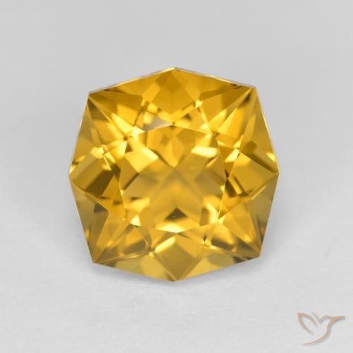 3.97ct Natural Dourado-Laranja Citrino, Chique, VVS-VS