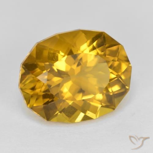 Citrino ouro médio Natural 4.09ct, Chique, VS