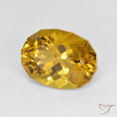 Citrino ouro médio Natural 4.37ct, Chique, VS
