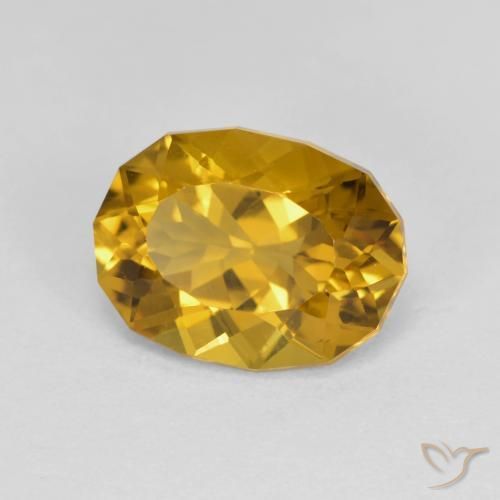 Citrino ouro médio Natural 3.23ct, Chique, VVS