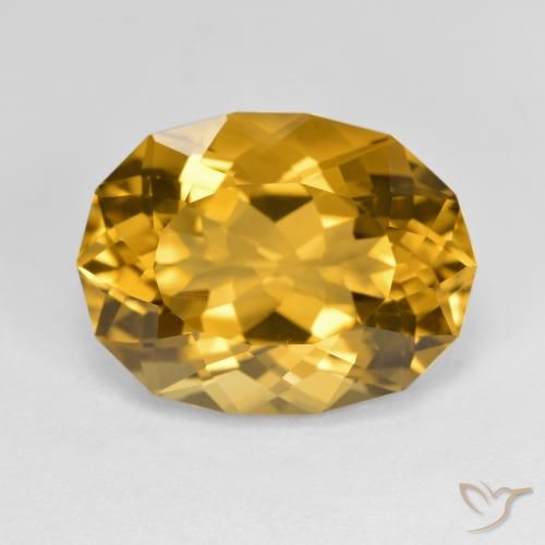Citrino amarelo de 9,6 ct, formato estranho de 16 x 12,1 mm do Brasil, Photo A