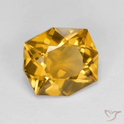 Citrino Dourado acastanhado Natural 3.11ct, Chique, VVS