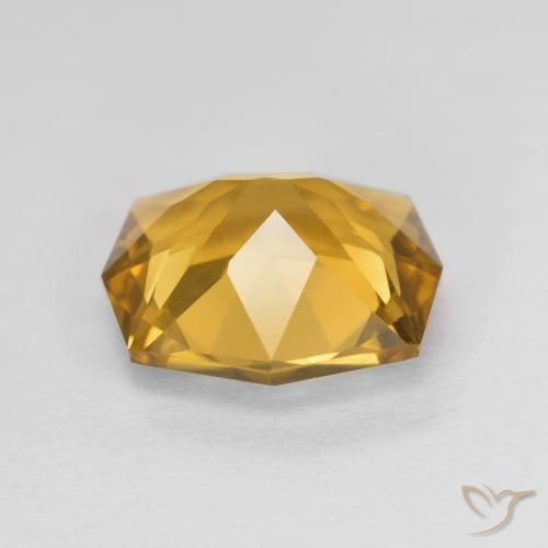 Citrino Dourado acastanhado Natural 3.11ct, Chique, VVS
