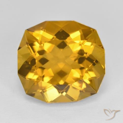 Citrino amarelo de 9,32 ct, formato estranho de 14 x 13 mm do Brasil, Photo A