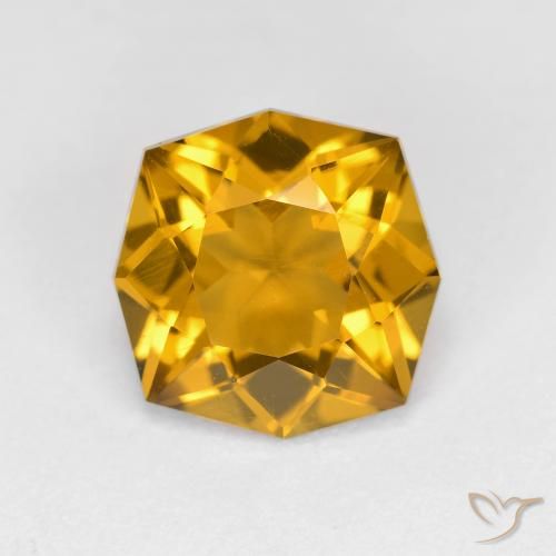 2.65ct Natural Laranja-Ouro Citrino, Corte Esmeralda, VVS