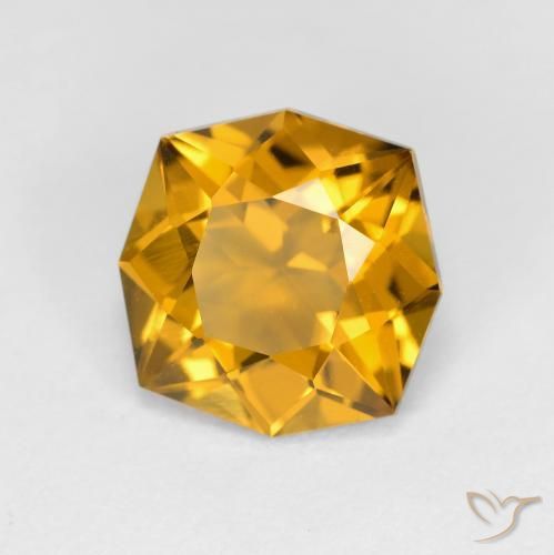 Citrino Laranja-Ouro Natural 2.65ct, Corte Octógono / Esmeralda, VVS