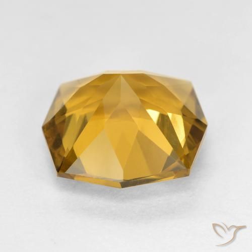 Citrino Laranja-Ouro Natural 2.86ct, Corte Octógono / Esmeralda, VVS