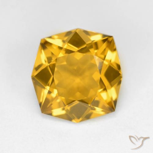 3.61ct Natural Dourado Citrino, Corte Esmeralda, VVS