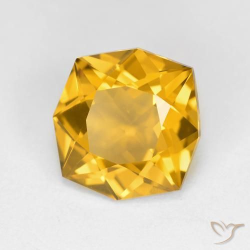 Citrino Dourado Natural 3.61ct, Corte Octógono / Esmeralda, VVS