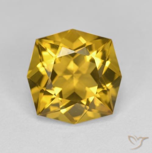 4.09ct Natural Laranja Dourada Citrino, Corte Esmeralda, VVS
