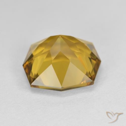 Citrino Laranja Dourada Natural 4.09ct, Corte Octógono / Esmeralda, VVS