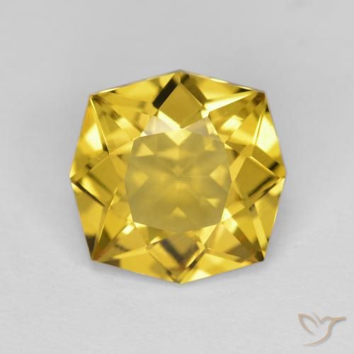 2.54ct Natural Dourado Citrino, Corte Esmeralda, VVS