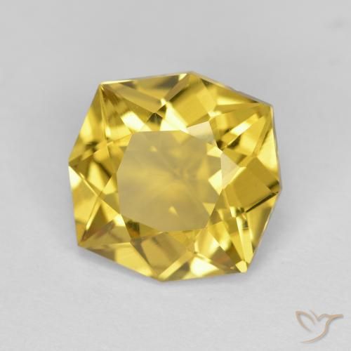 Citrino Dourado Natural 2.54ct, Corte Octógono / Esmeralda, VVS