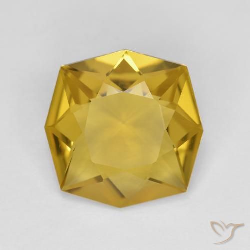 3.55ct Natural ouro médio Citrino, Corte Esmeralda, VVS