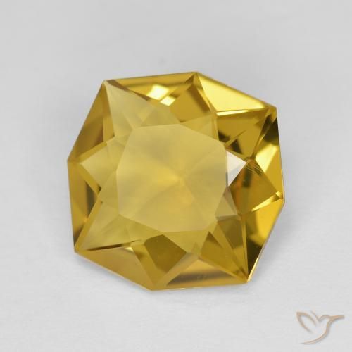 Citrino ouro médio Natural 3.55ct, Corte Octógono / Esmeralda, VVS
