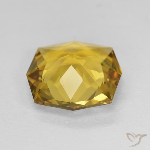 Citrino ouro médio Natural 3.55ct, Corte Octógono / Esmeralda, VVS