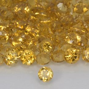 Pedras preciosas de citrino dourado natural de 1,71 ct, corte redondo, VVS-VS
