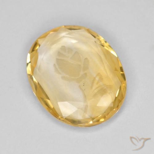 1.42ct Natural Dourado claro Citrino, oval, Transparente