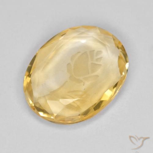 Citrino Dourado claro Natural 1.42ct, oval, Transparente