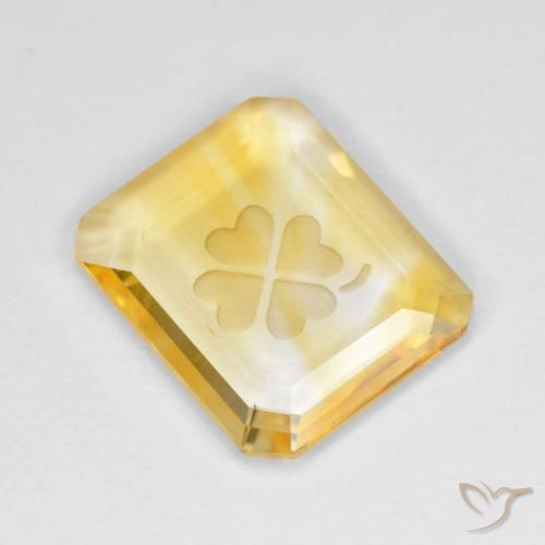 2.67ct Natural Ouro Citrino, Corte Esmeralda, Transparente