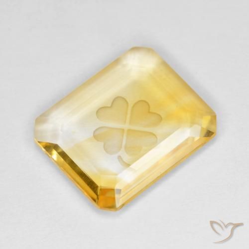 Citrino Ouro Natural 2.67ct, Corte Octógono / Esmeralda, Transparente