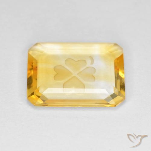 Citrino Ouro Natural 2.67ct, Corte Octógono / Esmeralda, Transparente