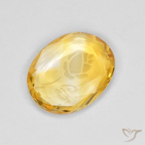 Citrino ouro brilhante Natural 1.53ct, oval, Transparente