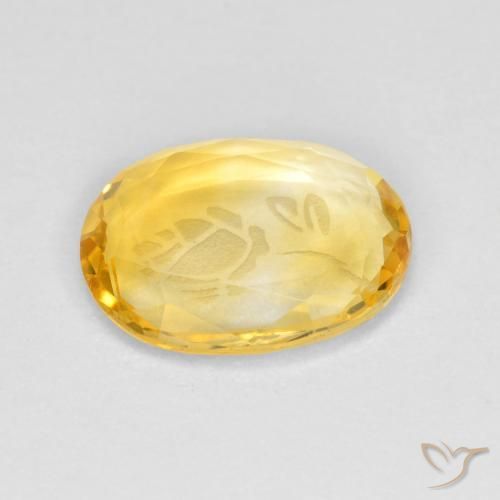 Citrino ouro brilhante Natural 1.53ct, oval, Transparente