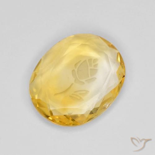 Citrino ouro brilhante Natural 2.73ct, oval, Transparente