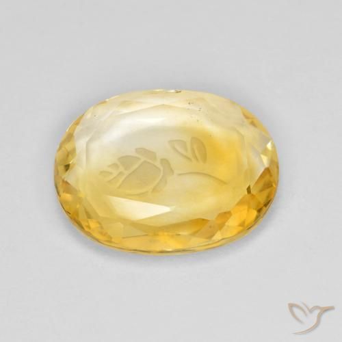 Citrino ouro brilhante Natural 2.73ct, oval, Transparente