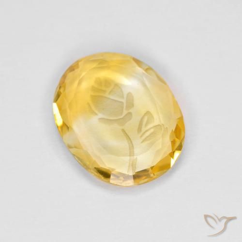 1.51ct Natural ouro médio Citrino, oval, Transparente