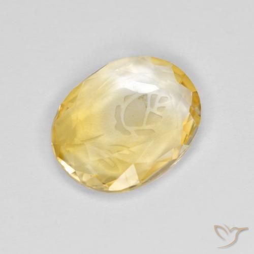 Citrino ouro brilhante Natural 1.59ct, oval, Transparente