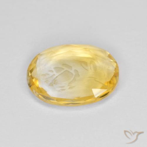 Citrino ouro brilhante Natural 1.59ct, oval, Transparente