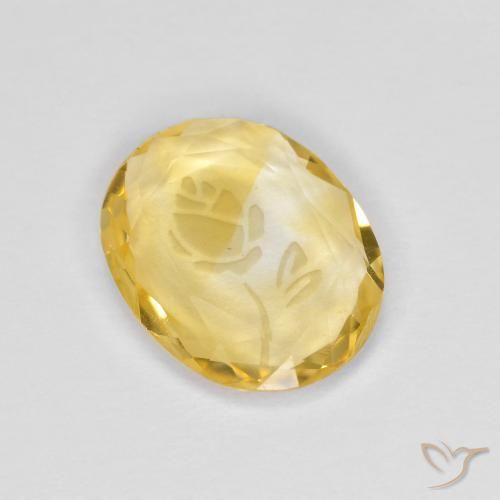 1.44ct Natural ouro amarelado Citrino, oval, Transparente