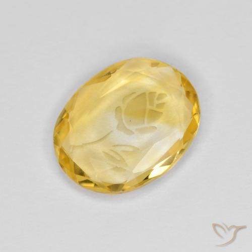 Citrino ouro amarelado Natural 1.44ct, oval, Transparente