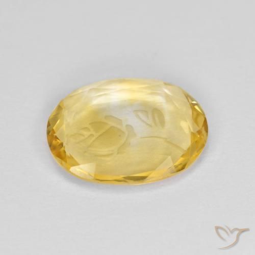 Citrino ouro amarelado Natural 1.44ct, oval, Transparente