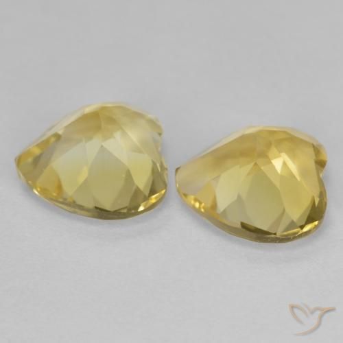 Pedras preciosas de Citrino Luz amarela natural de 2.37 ct, Coração, VS