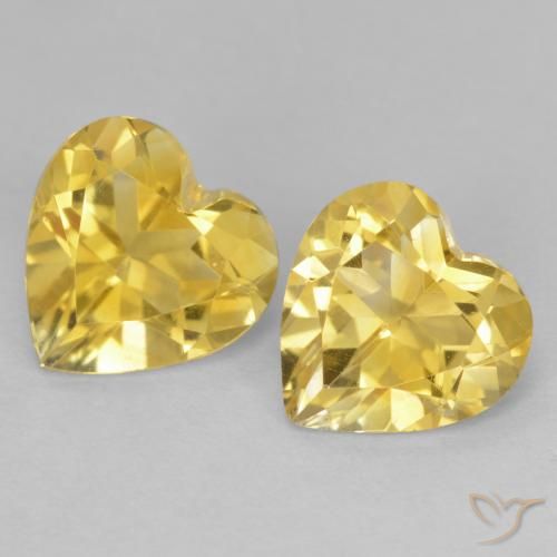 1.97ctw Natural Amarelo Dourado Claro Citrino, Coração, VS