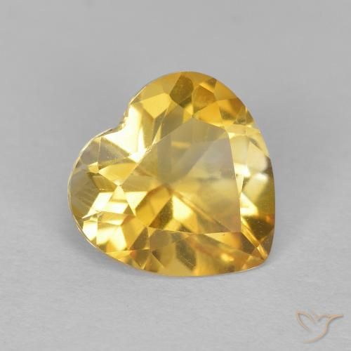 Citrino Ouro Natural 1.12ct, Coração, VS