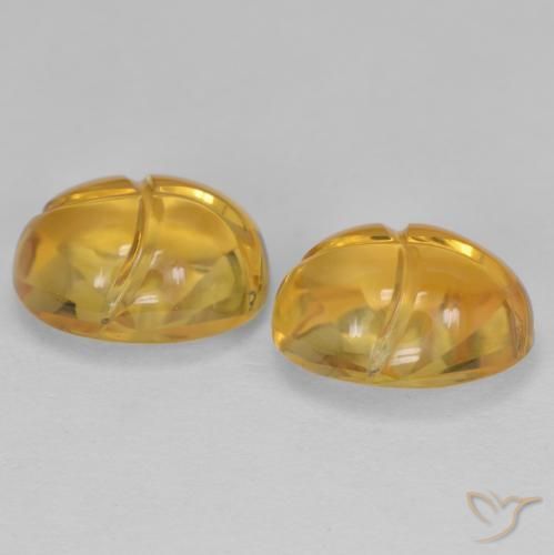 Pedras preciosas de Citrino ouro médio natural de 5.62 ct, oval, Transparente