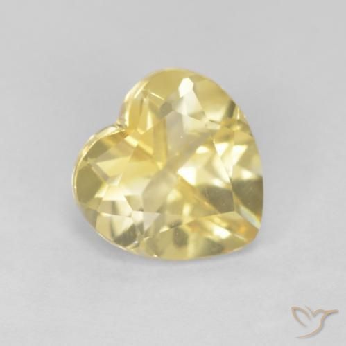 Citrino ouro brilhante Natural 1.17ct, Coração, VS