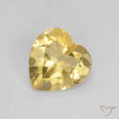 1.01ct Natural Amarelo dourado Citrino, Coração, VS