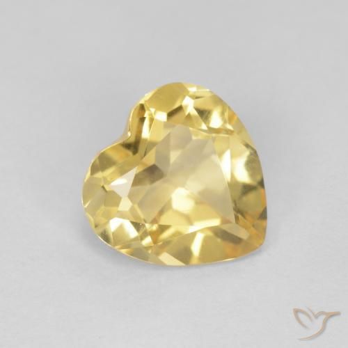 Citrino Amarelo dourado Natural 1.01ct, Coração, VS