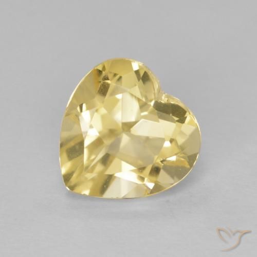 1.24ct Natural ouro amarelado Citrino, Coração, VS