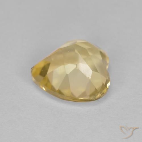Citrino ouro amarelado Natural 1.24ct, Coração, VS